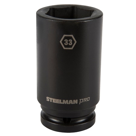 Steelman Pro 3/4" Drive x 33mm 6-Point Deep Impact Socket 79344